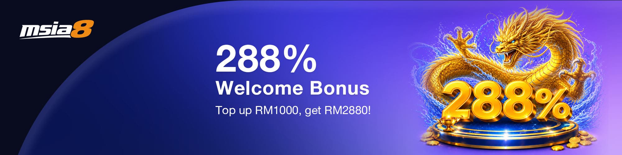 288% Welcome Bonus